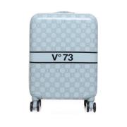 Aqua Semi-Rigid Trolley Koffer V73 , Blue , Unisex