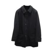 Pre-owned Wool outerwear Burberry Vintage , Black , Dames