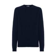 Premium Wol Kasjmier Crewneck Sweater Boglioli , Blue , Heren