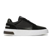 Zwart Witte Casual Sneaker voor Dames Emporio Armani EA7 , Black , Dam...