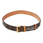 Pre-owned Leather belts Louis Vuitton Vintage , Brown , Dames