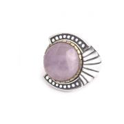 Ronde Kunzite Zilveren Ring Jalan Jalan , Multicolor , Unisex