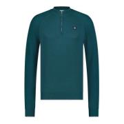 Groene Opstaande Kraag Sweatshirt Blue Industry , Green , Heren