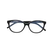 Klassiek Zwart Optisch Montuur Saint Laurent , Black , Dames