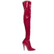 Pre-owned Fabric boots Saint Laurent Vintage , Red , Dames