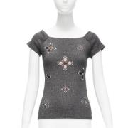 Pre-owned Cotton tops Chanel Vintage , Gray , Dames