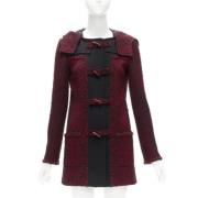 Pre-owned Wool outerwear Chanel Vintage , Red , Dames