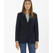 Reverskraag Wollen Blazer Officine Générale , Blue , Dames