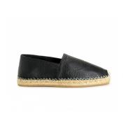 Leren Slip-on Espadrillas Valentino Garavani , Black , Heren