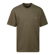 Bruin Katoenen T-Shirt met Logo Dickies , Brown , Heren