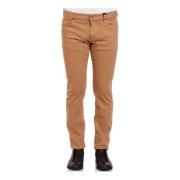 Bruine Katoenen Jeans met Knoopsluiting Dsquared2 , Brown , Heren