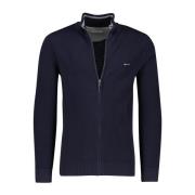 Effen donkerblauwe vest met opstaande kraag Gant , Blue , Heren