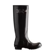 Dames Originele Glanzende Regenlaars Hunter , Black , Dames