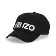 Zwarte katoenen baseballpet voor mannen Kenzo , Black , Heren