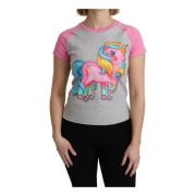 My Little Pony Crew Neck T-shirt Moschino , Gray , Dames