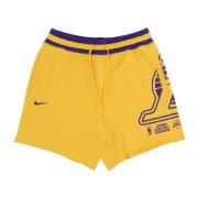 NBA Fleece Shorts Courtside Nike , Yellow , Heren