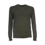 Italiaanse Wol Crewneck Sweater Polo Ralph Lauren , Green , Heren