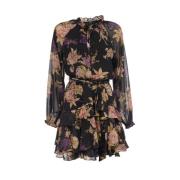 Bloemenprint jurk Ralph Lauren , Black , Dames