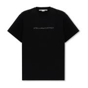 T-shirt met logo Stella McCartney , Black , Dames