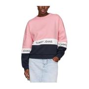 Klassieke Crew Sweatshirt Tommy Hilfiger , Pink , Dames
