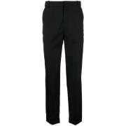 Zwarte Broek met Lage Hak Balmain , Black , Heren