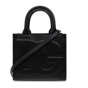 Shopper tas met logo Dolce & Gabbana , Black , Dames
