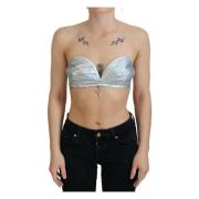 Zilveren Holografische Bustier Top Dolce & Gabbana , Gray , Dames