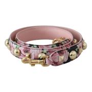 Roze Bloemen Gouden Studs Tas Acry Schouderband Dolce & Gabbana , Pink...
