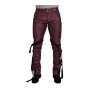 Magenta Katoenen Casual Denim Jeans Dolce & Gabbana , Purple , Heren