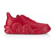 Cobra Leren Sneakers Giuseppe Zanotti , Red , Heren