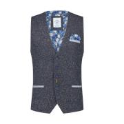 Donkerblauw Geprint Gilet A fish named Fred , Blue , Heren