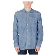 Western Denim Overhemd Tommy Jeans , Blue , Heren