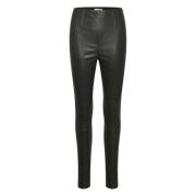 Leren Leggings in Punkstijl Gestuz , Black , Dames