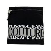 Zwarte Heren Schoudertas met Logo Versace Jeans Couture , Black , Here...