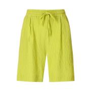 Limoen Bermuda Shorts, Elastische Taille, Relaxte Pasvorm Essentiel An...