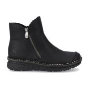 Zwarte Gesloten Booties Rieker , Black , Dames