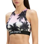 Paarse Sunset Logo Sport Top Palm Angels , Multicolor , Dames