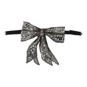 Kristalversierde Zijden Vlinderdas Dolce & Gabbana , Black , Dames