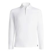 Pima Katoenen Polo Shirt met Lange Mouwen Boggi Milano , White , Heren