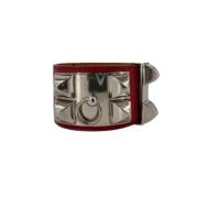 Pre-owned Leather bracelets Hermès Vintage , Red , Dames