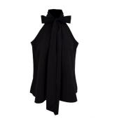 Zwarte Poplin Overhemd Aspesi , Black , Dames