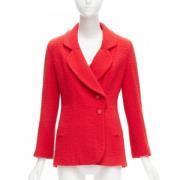 Pre-owned Wool outerwear Chanel Vintage , Red , Dames