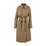 Bruine Trenchcoat voor Dames Douuod Woman , Brown , Dames