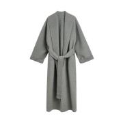 Luxe Wol Wrap Jas By Herenne Birger , Gray , Dames