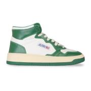 Mid Bicolor Groene Sneakers Autry , Green , Dames