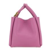 Donkerroze Leren Lotus Handtas Boyy , Pink , Dames