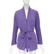 Pre-owned Fabric outerwear Hermès Vintage , Purple , Dames