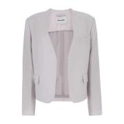 Lila wollen blazer LOW Classic , Gray , Dames