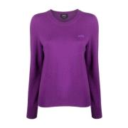 Paarse Sweater met Creweckline A.p.c. , Purple , Dames