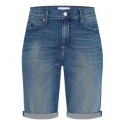 Slimme Denim Shorts in Medium Blauw Calvin Klein , Blue , Heren